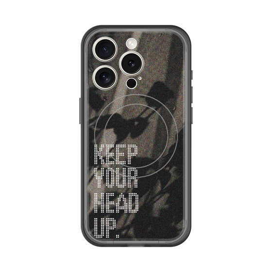 スリムプロテクションプレミアムケース with MagSafe［ オリジナル - ドットオーバーレイ - KEEP YOUR HEAD UP/B ］