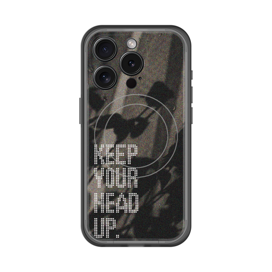 スリムプロテクションプレミアムケース with MagSafe［ オリジナル - ドットオーバーレイ - KEEP YOUR HEAD UP/B ］