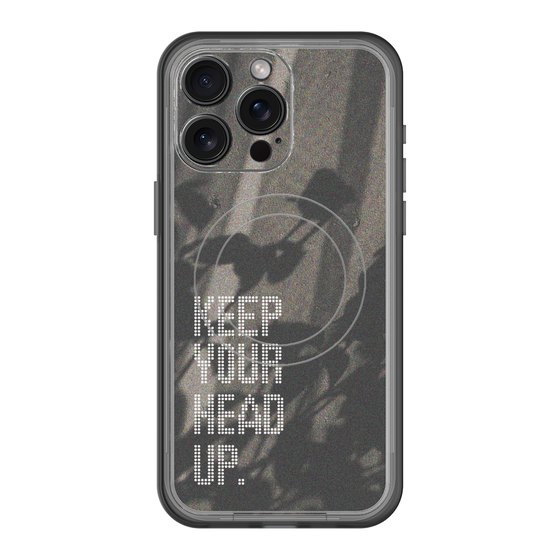 スリムプロテクションプレミアムケース with MagSafe［ オリジナル - ドットオーバーレイ - KEEP YOUR HEAD UP/B ］