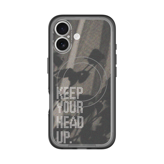 スリムプロテクションプレミアムケース with MagSafe［ オリジナル - ドットオーバーレイ - KEEP YOUR HEAD UP/B ］