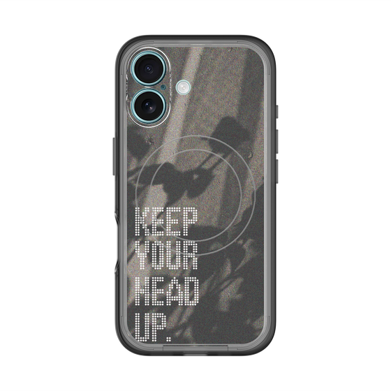 スリムプロテクションプレミアムケース with MagSafe［ オリジナル - ドットオーバーレイ - KEEP YOUR HEAD UP/B ］