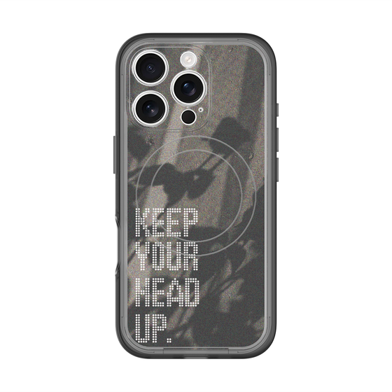 スリムプロテクションプレミアムケース with MagSafe［ オリジナル - ドットオーバーレイ - KEEP YOUR HEAD UP/B ］