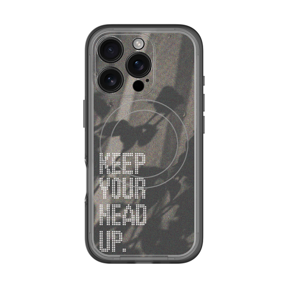 スリムプロテクションプレミアムケース with MagSafe［ オリジナル - ドットオーバーレイ - KEEP YOUR HEAD UP/B ］