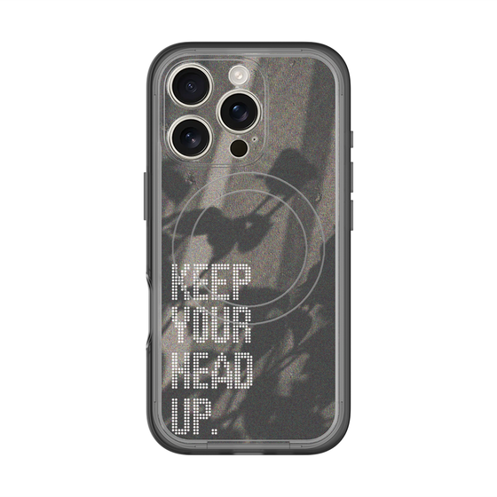 スリムプロテクションプレミアムケース with MagSafe［ オリジナル - ドットオーバーレイ - KEEP YOUR HEAD UP/B ］