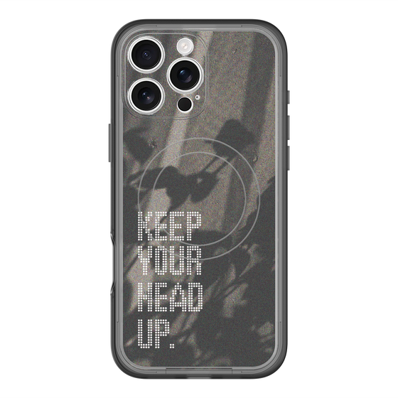 スリムプロテクションプレミアムケース with MagSafe［ オリジナル - ドットオーバーレイ - KEEP YOUR HEAD UP/B ］