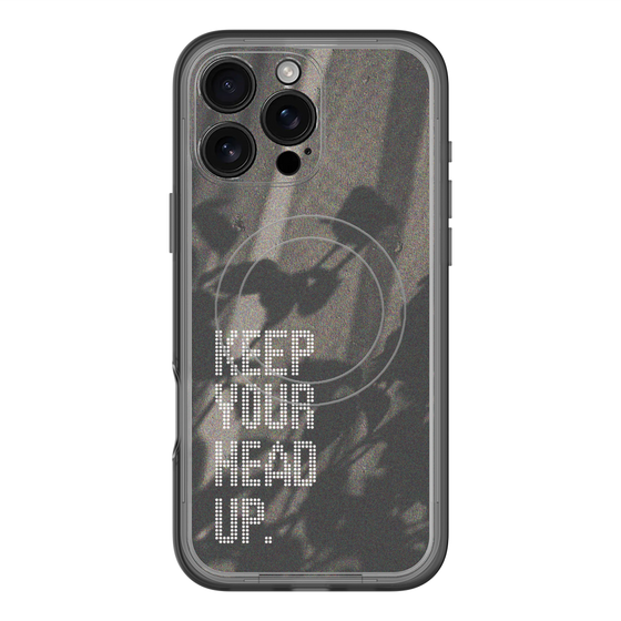 スリムプロテクションプレミアムケース with MagSafe［ オリジナル - ドットオーバーレイ - KEEP YOUR HEAD UP/B ］