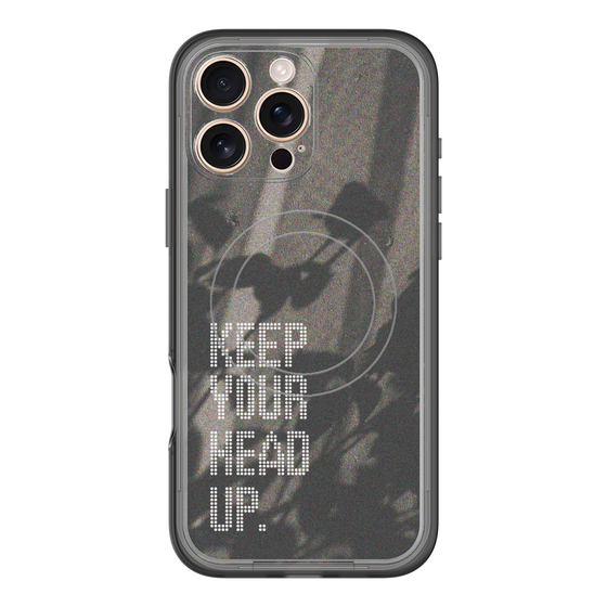 スリムプロテクションプレミアムケース with MagSafe［ オリジナル - ドットオーバーレイ - KEEP YOUR HEAD UP/B ］