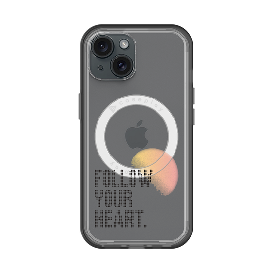スリムプロテクションプレミアムケース with MagSafe［ オリジナル - ドットオーバーレイ - FOLLOW YOUR HEART/A ］