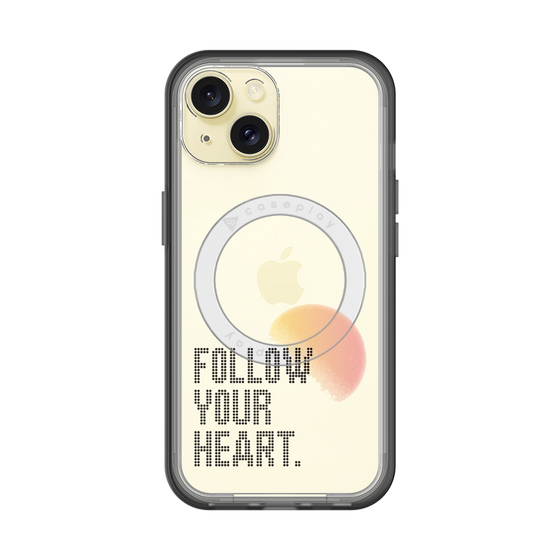 スリムプロテクションプレミアムケース with MagSafe［ オリジナル - ドットオーバーレイ - FOLLOW YOUR HEART/A ］
