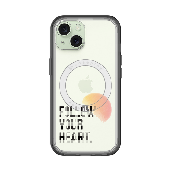 スリムプロテクションプレミアムケース with MagSafe［ オリジナル - ドットオーバーレイ - FOLLOW YOUR HEART/A ］