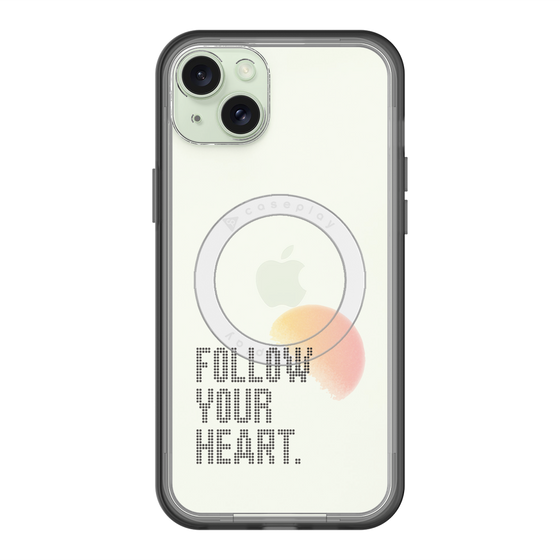 スリムプロテクションプレミアムケース with MagSafe［ オリジナル - ドットオーバーレイ - FOLLOW YOUR HEART/A ］