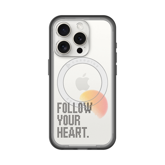 スリムプロテクションプレミアムケース with MagSafe［ オリジナル - ドットオーバーレイ - FOLLOW YOUR HEART/A ］