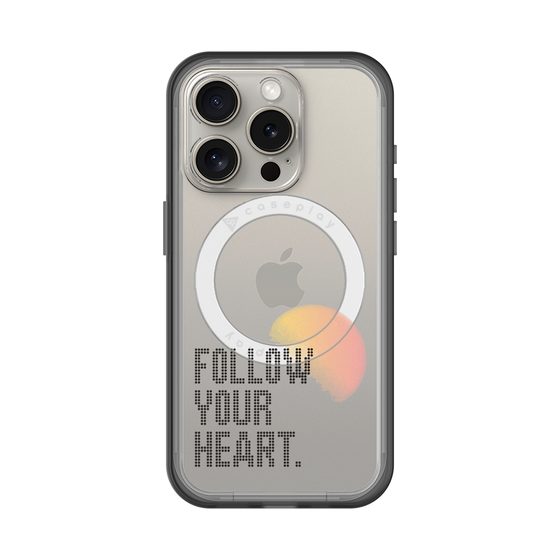スリムプロテクションプレミアムケース with MagSafe［ オリジナル - ドットオーバーレイ - FOLLOW YOUR HEART/A ］