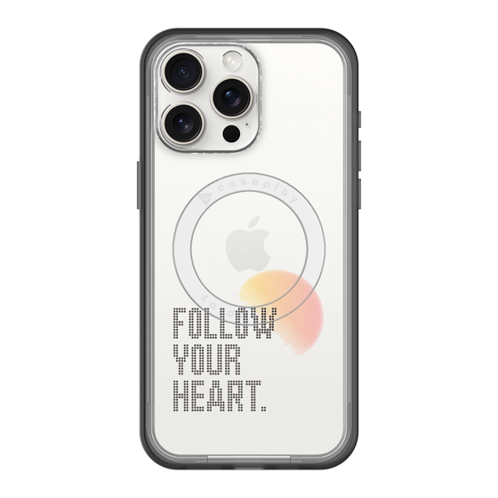 スリムプロテクションプレミアムケース with MagSafe［ オリジナル - ドットオーバーレイ - FOLLOW YOUR HEART/A ］