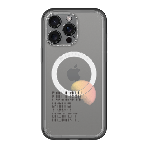 スリムプロテクションプレミアムケース with MagSafe［ オリジナル - ドットオーバーレイ - FOLLOW YOUR HEART/A ］