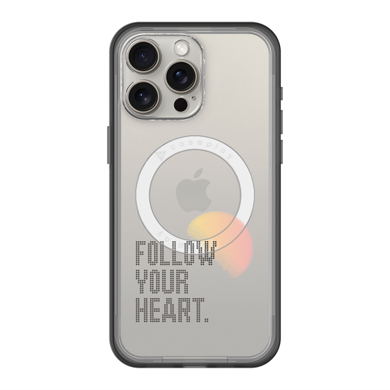 スリムプロテクションプレミアムケース with MagSafe［ オリジナル - ドットオーバーレイ - FOLLOW YOUR HEART/A ］
