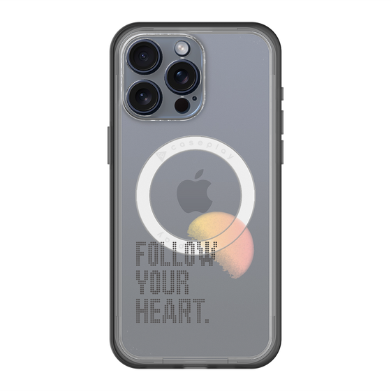 スリムプロテクションプレミアムケース with MagSafe［ オリジナル - ドットオーバーレイ - FOLLOW YOUR HEART/A ］