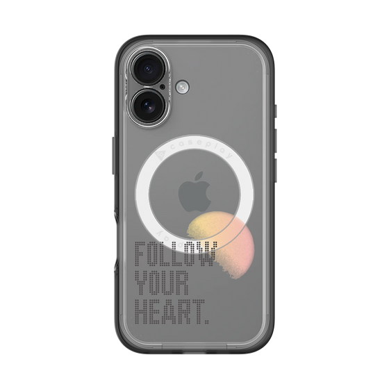 スリムプロテクションプレミアムケース with MagSafe［ オリジナル - ドットオーバーレイ - FOLLOW YOUR HEART/A ］