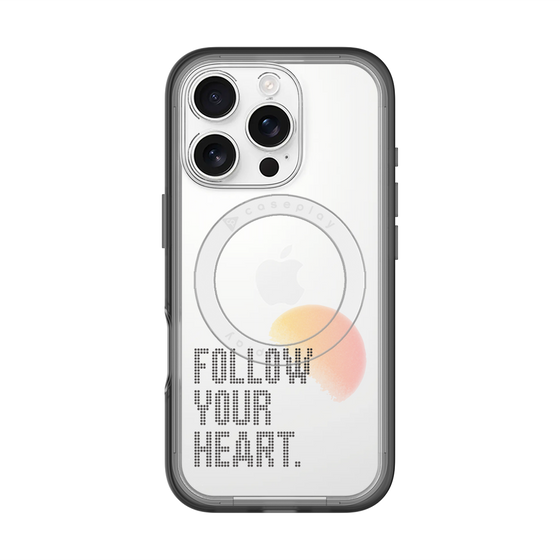 スリムプロテクションプレミアムケース with MagSafe［ オリジナル - ドットオーバーレイ - FOLLOW YOUR HEART/A ］