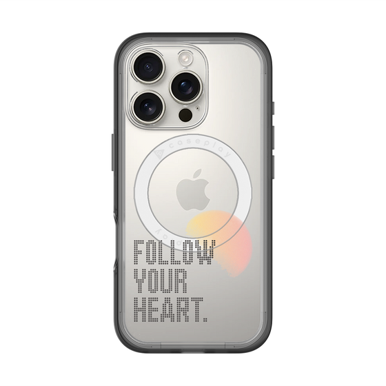 スリムプロテクションプレミアムケース with MagSafe［ オリジナル - ドットオーバーレイ - FOLLOW YOUR HEART/A ］