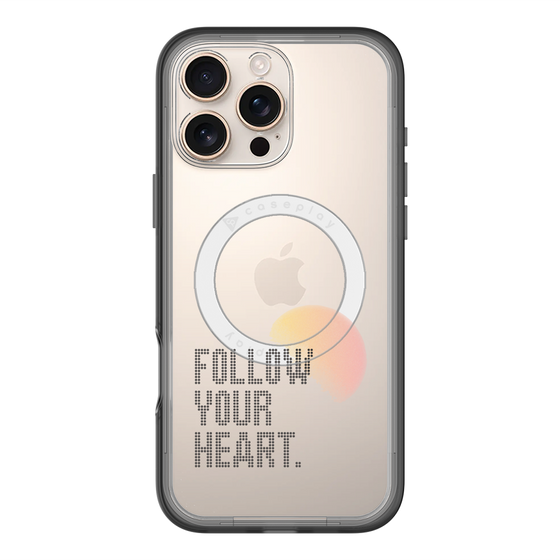スリムプロテクションプレミアムケース with MagSafe［ オリジナル - ドットオーバーレイ - FOLLOW YOUR HEART/A ］