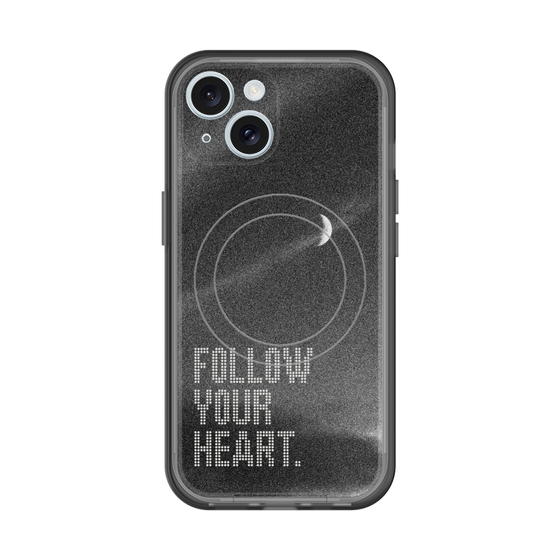 スリムプロテクションプレミアムケース with MagSafe［ オリジナル - ドットオーバーレイ - FOLLOW YOUR HEART/B ］