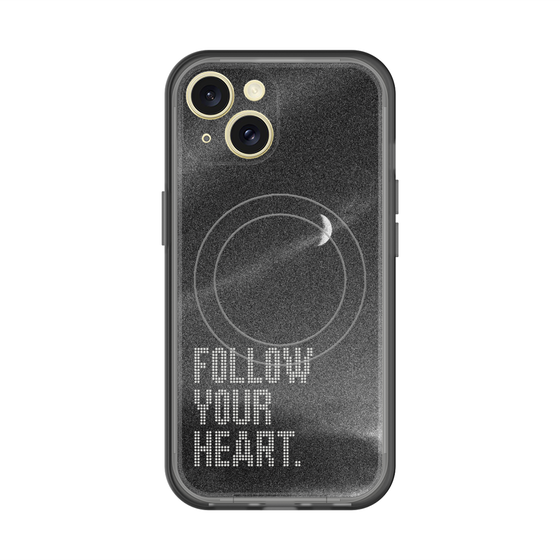 スリムプロテクションプレミアムケース with MagSafe［ オリジナル - ドットオーバーレイ - FOLLOW YOUR HEART/B ］