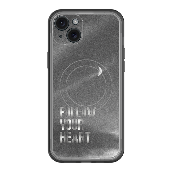 スリムプロテクションプレミアムケース with MagSafe［ オリジナル - ドットオーバーレイ - FOLLOW YOUR HEART/B ］
