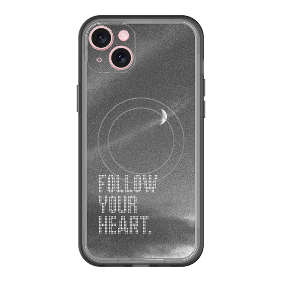 スリムプロテクションプレミアムケース with MagSafe［ オリジナル - ドットオーバーレイ - FOLLOW YOUR HEART/B ］