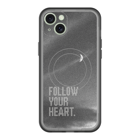 スリムプロテクションプレミアムケース with MagSafe［ オリジナル - ドットオーバーレイ - FOLLOW YOUR HEART/B ］