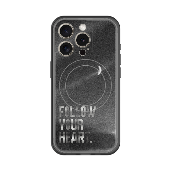 スリムプロテクションプレミアムケース with MagSafe［ オリジナル - ドットオーバーレイ - FOLLOW YOUR HEART/B ］
