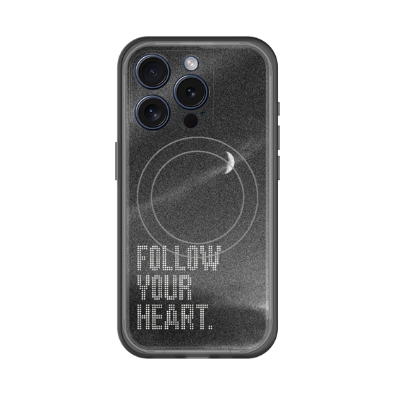 スリムプロテクションプレミアムケース with MagSafe［ オリジナル - ドットオーバーレイ - FOLLOW YOUR HEART/B ］
