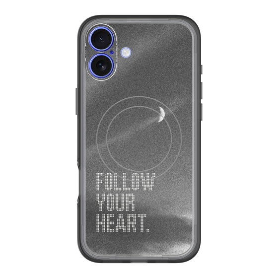 スリムプロテクションプレミアムケース with MagSafe［ オリジナル - ドットオーバーレイ - FOLLOW YOUR HEART/B ］
