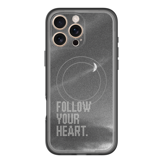スリムプロテクションプレミアムケース with MagSafe［ オリジナル - ドットオーバーレイ - FOLLOW YOUR HEART/B ］