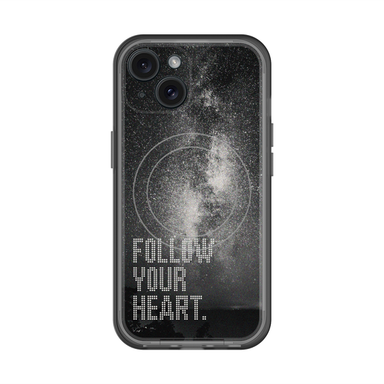 スリムプロテクションプレミアムケース with MagSafe［ オリジナル - ドットオーバーレイ - FOLLOW YOUR HEART/C ］