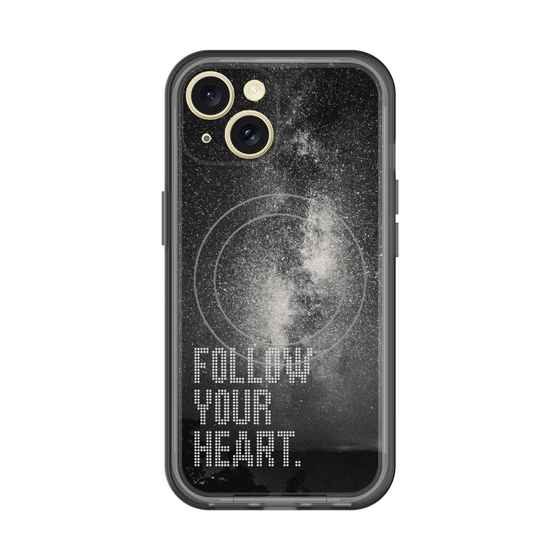 スリムプロテクションプレミアムケース with MagSafe［ オリジナル - ドットオーバーレイ - FOLLOW YOUR HEART/C ］
