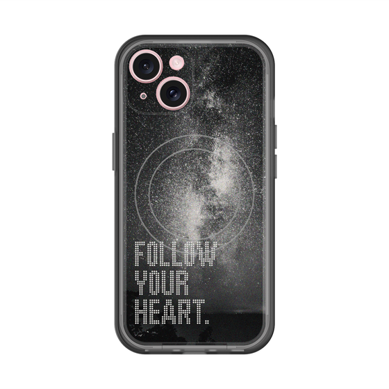スリムプロテクションプレミアムケース with MagSafe［ オリジナル - ドットオーバーレイ - FOLLOW YOUR HEART/C ］