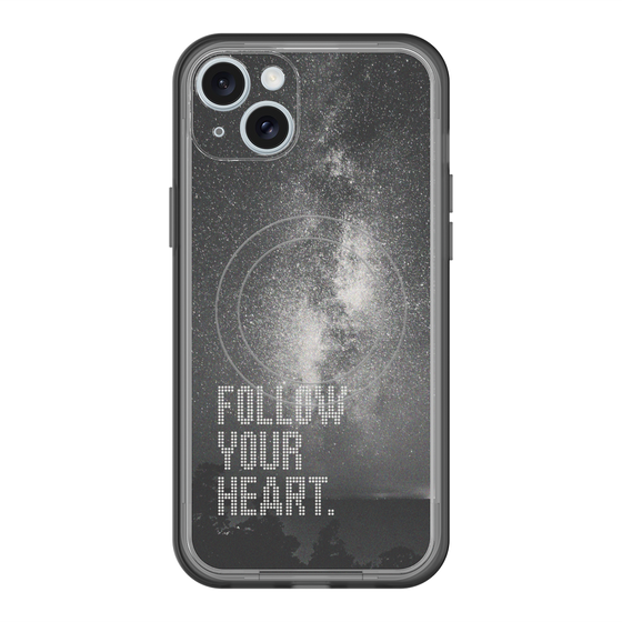 スリムプロテクションプレミアムケース with MagSafe［ オリジナル - ドットオーバーレイ - FOLLOW YOUR HEART/C ］