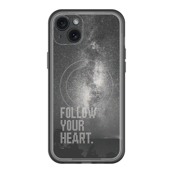 スリムプロテクションプレミアムケース with MagSafe［ オリジナル - ドットオーバーレイ - FOLLOW YOUR HEART/C ］