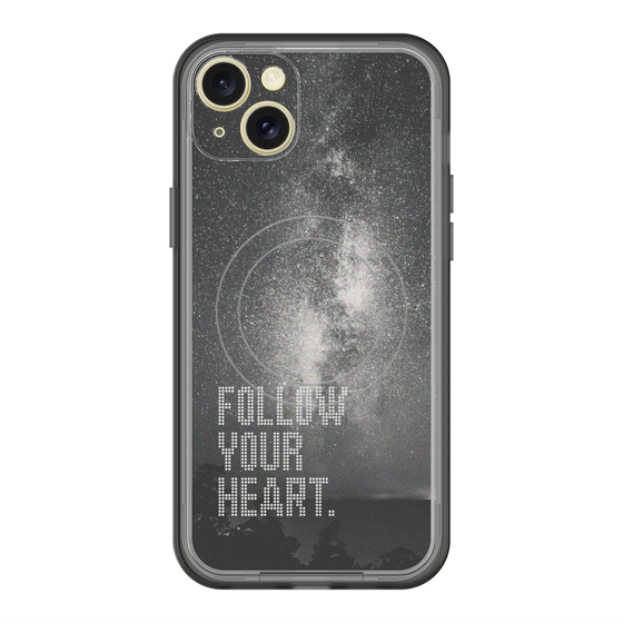スリムプロテクションプレミアムケース with MagSafe［ オリジナル - ドットオーバーレイ - FOLLOW YOUR HEART/C ］