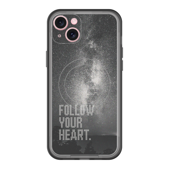 スリムプロテクションプレミアムケース with MagSafe［ オリジナル - ドットオーバーレイ - FOLLOW YOUR HEART/C ］