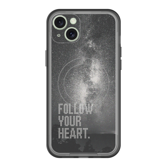 スリムプロテクションプレミアムケース with MagSafe［ オリジナル - ドットオーバーレイ - FOLLOW YOUR HEART/C ］
