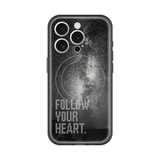 スリムプロテクションプレミアムケース with MagSafe［ オリジナル - ドットオーバーレイ - FOLLOW YOUR HEART/C ］