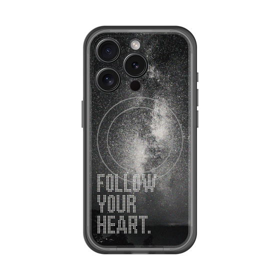 スリムプロテクションプレミアムケース with MagSafe［ オリジナル - ドットオーバーレイ - FOLLOW YOUR HEART/C ］