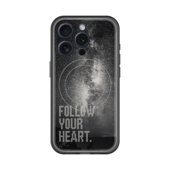 スリムプロテクションプレミアムケース with MagSafe［ オリジナル - ドットオーバーレイ - FOLLOW YOUR HEART/C ］