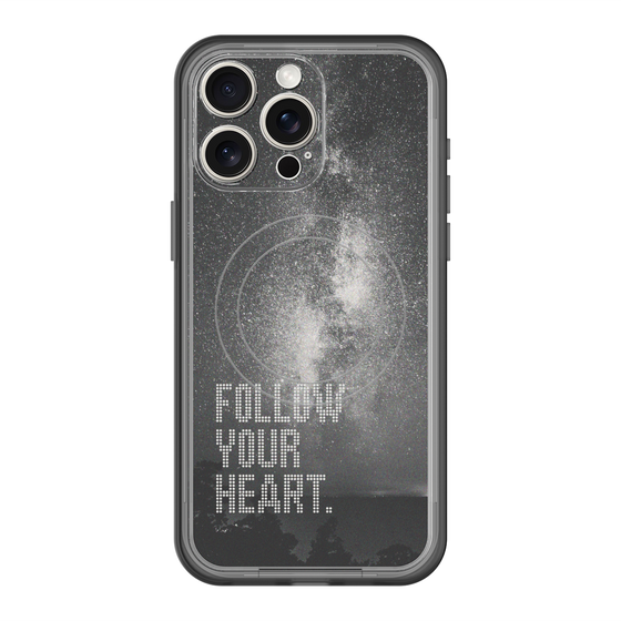 スリムプロテクションプレミアムケース with MagSafe［ オリジナル - ドットオーバーレイ - FOLLOW YOUR HEART/C ］