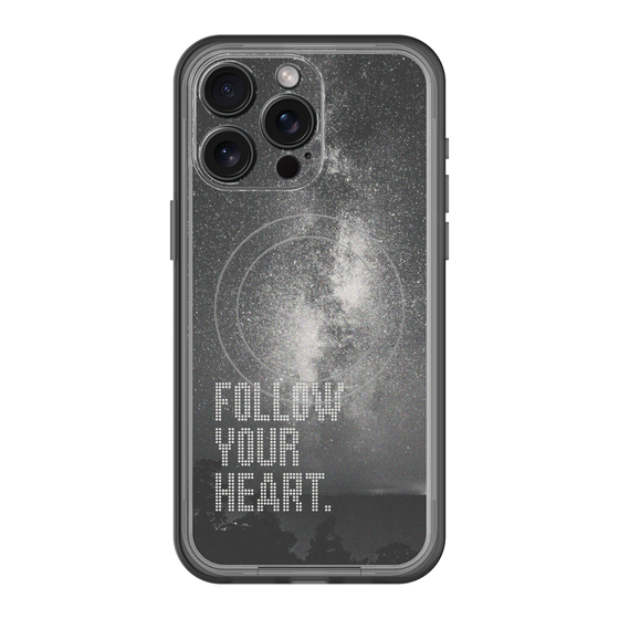 スリムプロテクションプレミアムケース with MagSafe［ オリジナル - ドットオーバーレイ - FOLLOW YOUR HEART/C ］