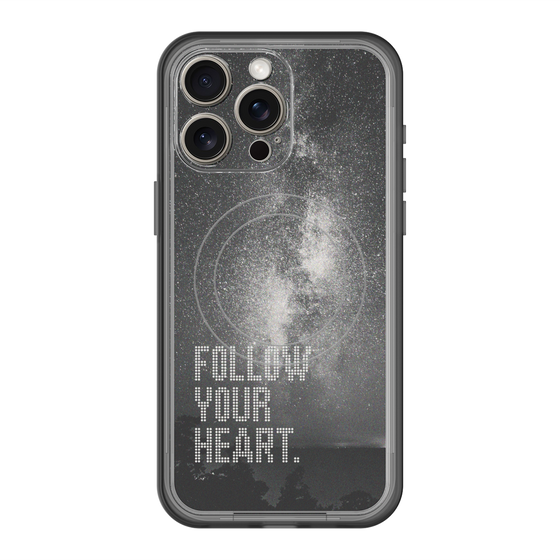 スリムプロテクションプレミアムケース with MagSafe［ オリジナル - ドットオーバーレイ - FOLLOW YOUR HEART/C ］