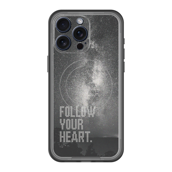 スリムプロテクションプレミアムケース with MagSafe［ オリジナル - ドットオーバーレイ - FOLLOW YOUR HEART/C ］