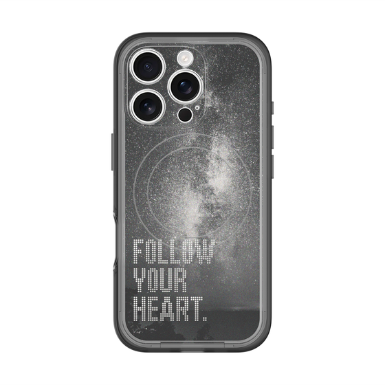 スリムプロテクションプレミアムケース with MagSafe［ オリジナル - ドットオーバーレイ - FOLLOW YOUR HEART/C ］